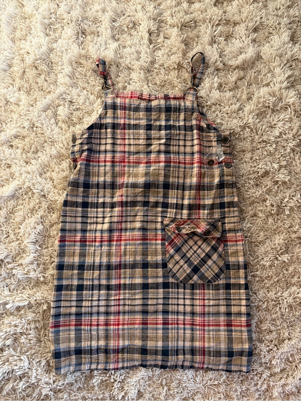 NWOT Vintage Overall Dress